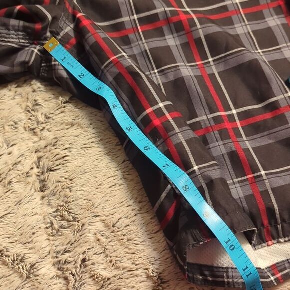 OP Ocean Pacific Swim Trunks Board Shorts Men's Black Plaid Size XL 40-42 - Picture 7 of 7